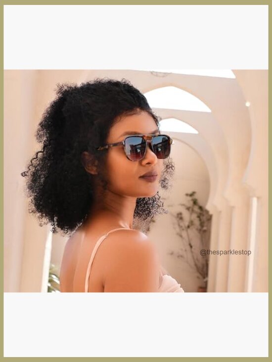 Retro Square Aviator Sunglasses Plastic Frame UV400 Protection main image 4